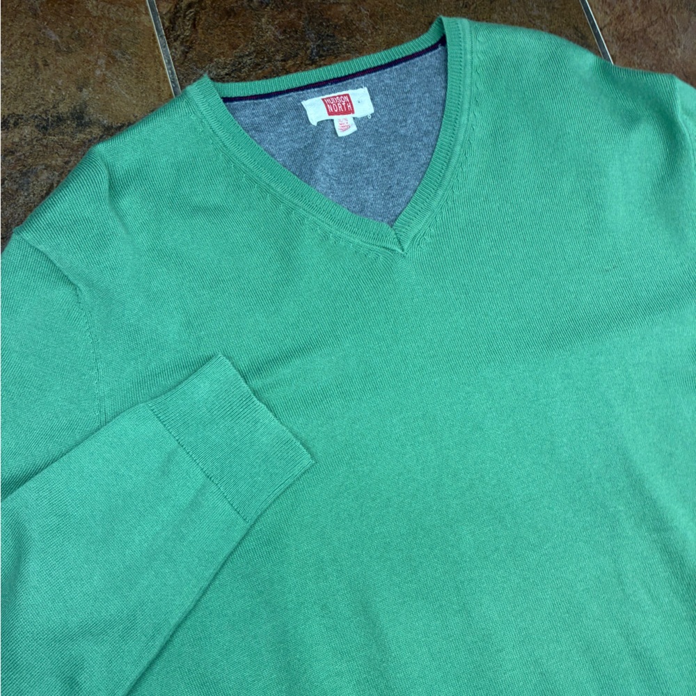 Classic Green V-Neck Sweater for Men